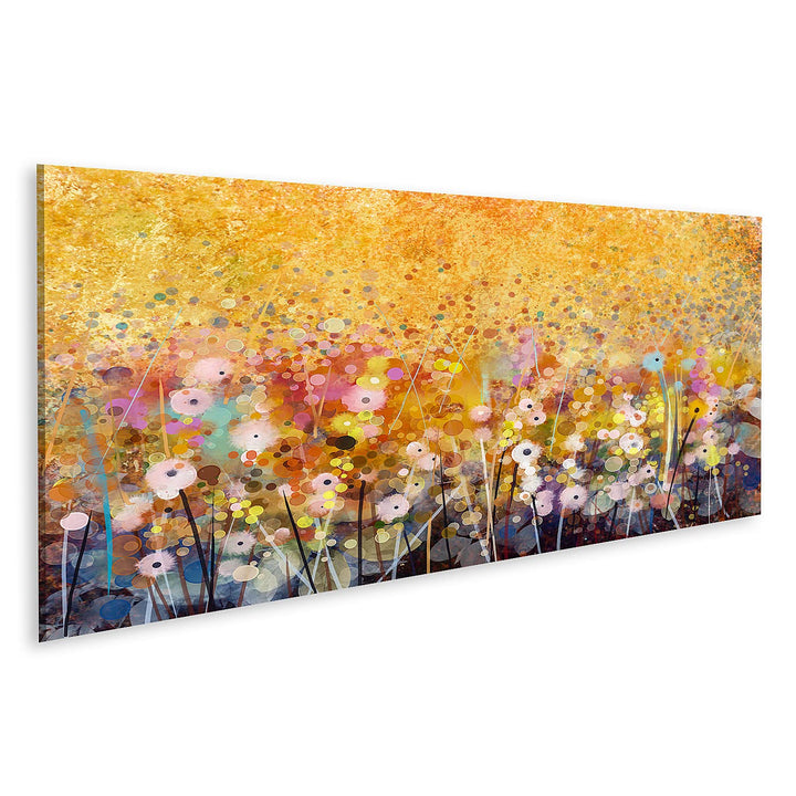 islandburner Bild auf Leinwand Aquarell Rote Mohnblumen Bilder Wandbilder Poster Leinwand 120x40cm -