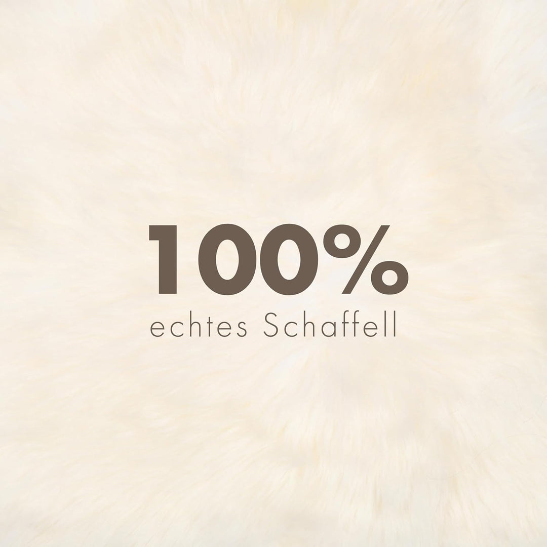 Nordic Sheep Lammfell Kissen 40x40 cm | Weiches Fell für Stühle & Sofa | Gemütliches Sitzkissen & La
