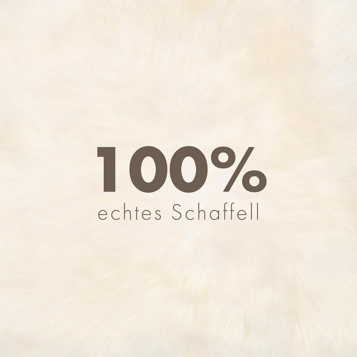 Nordic Sheep Lammfell Kissen 40x40 cm | Weiches Fell für Stühle & Sofa | Gemütliches Sitzkissen & La