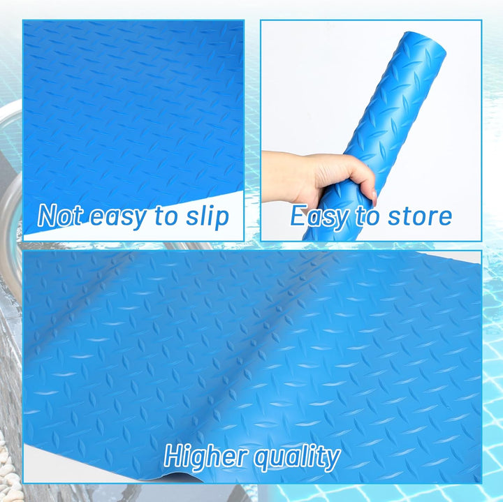 LALAGO Schwimmbadleitermatte, 40x90 cm, Gross Schwimmleitermatte, Poolleitermatte mit Rutschfester T
