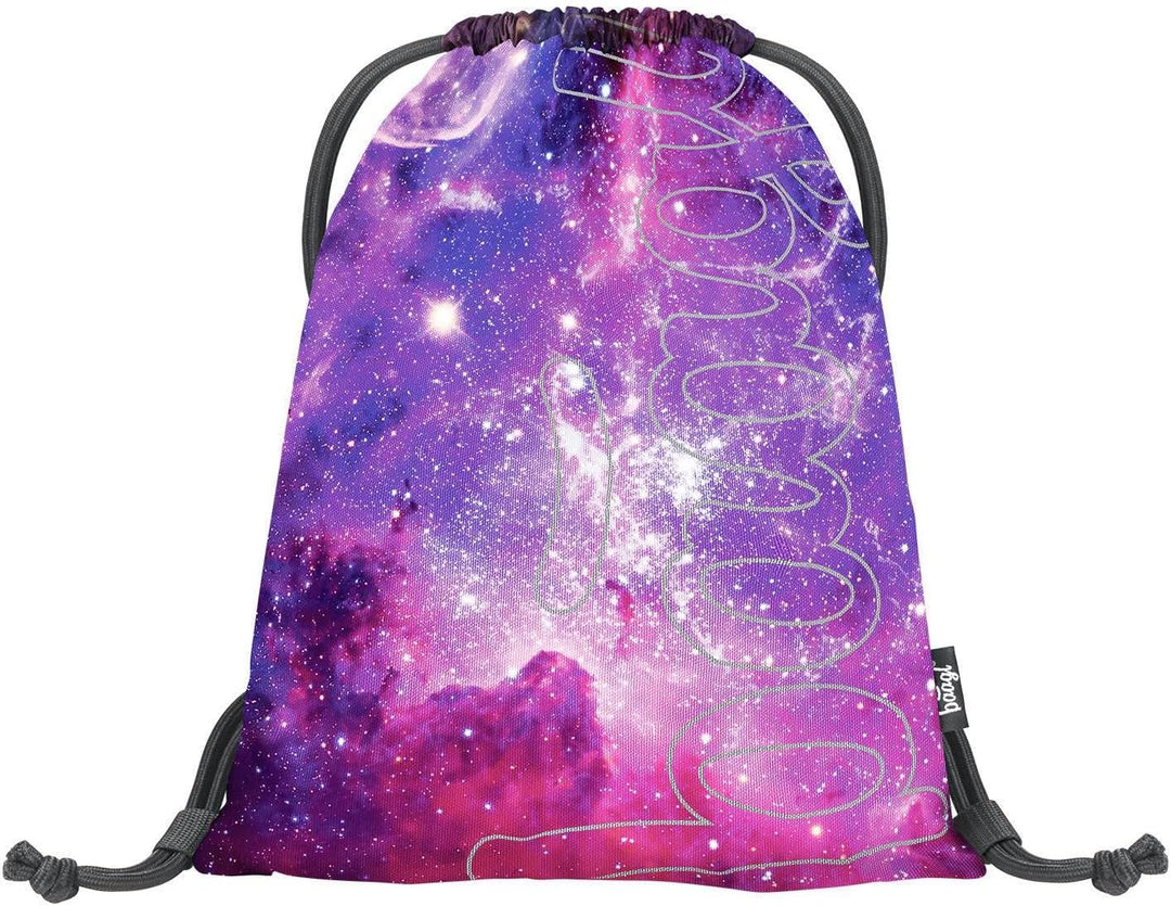 Baagl Federmäppchen Turnbeutel Set 2-teilig Mädchen Sportbeutel - Galaxy | Schule Federtasche, Gymsa