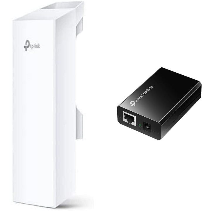 TP-Link Pharos Serie CPE510 Outdoor WLAN Access Point weiss &amp; TL-POE150S Gigabit PoE Injector (2 10/