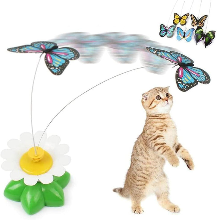 Interaktives Spielzeug, automatische rotierende Katze, elektrischer Vogel, ideal für Unterhaltung un