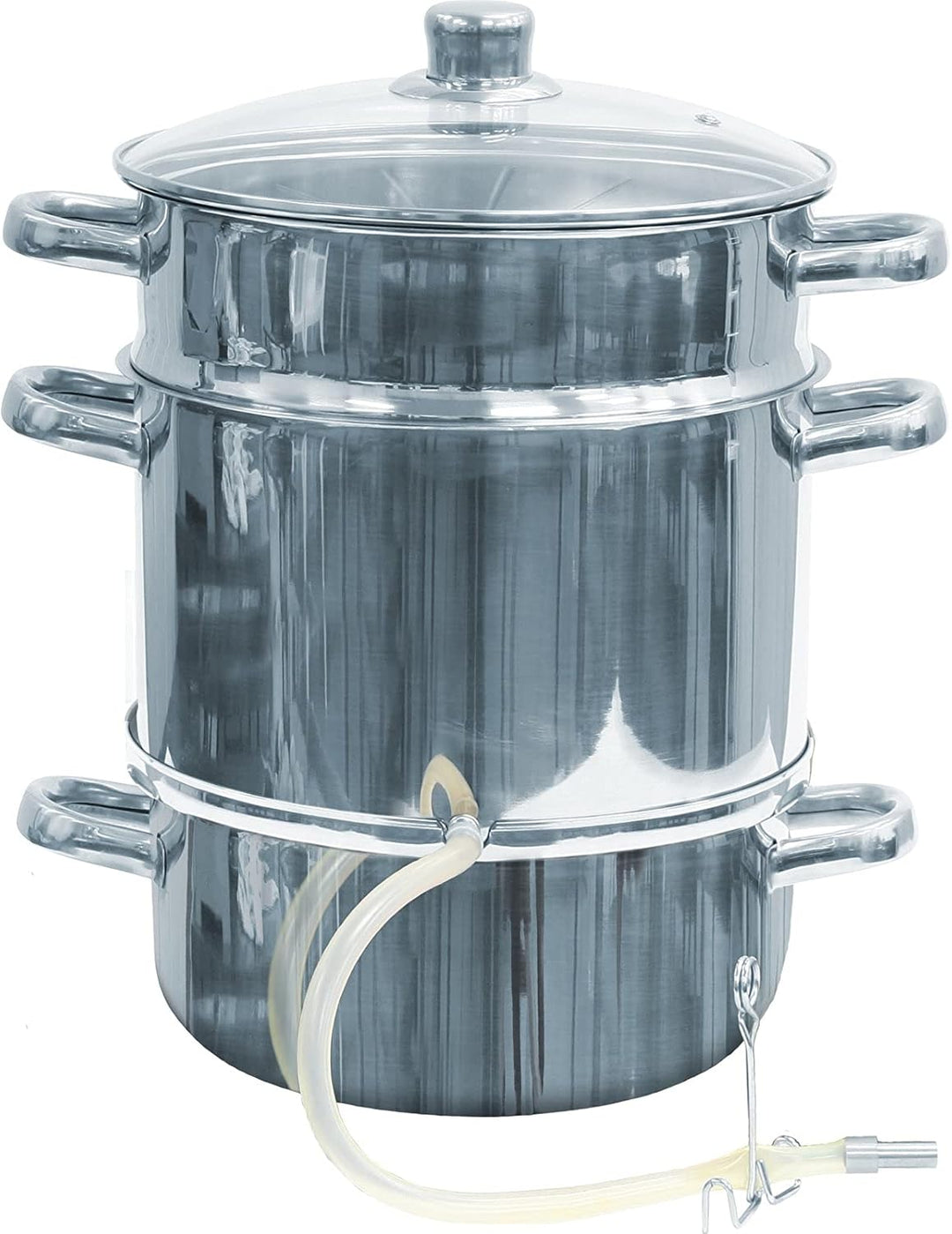 PROFI INDUKTION DAMPFENTSAFTER Ø26 ENTSAFTER 40 cm !! EDELSTAHL SAFTPRESSE DAMPFGARER KOCHTOPF 8SN