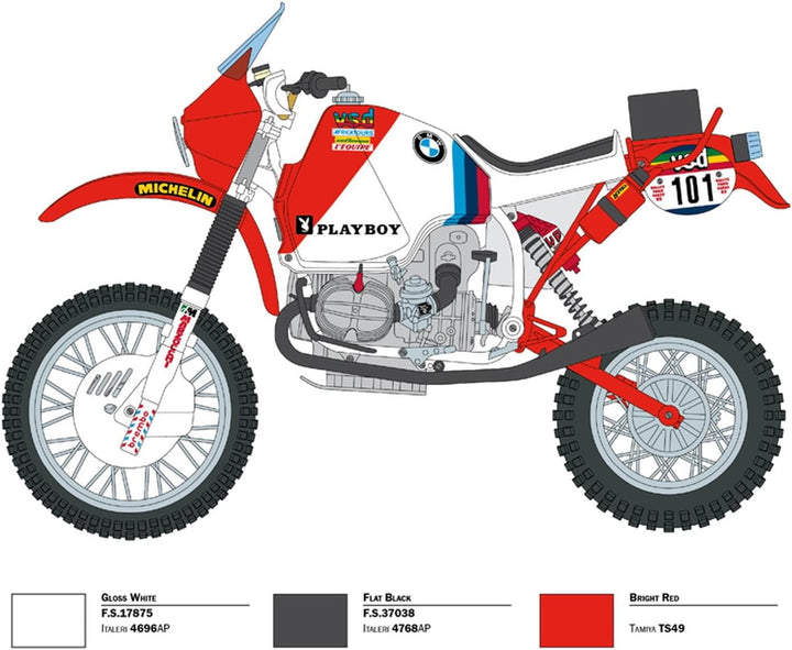 Italeri 4641S - 1:9 R80 G/S 1000 Dakar 1985, Modellbau, Bausatz, Standmodellbau, Basteln, Hobby, Kle