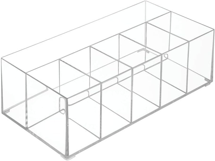 mDesign Kosmetik Organizer – Aufbewahrungsbox mit sechs Fächern für Make-up, Nagellack und Beautypro