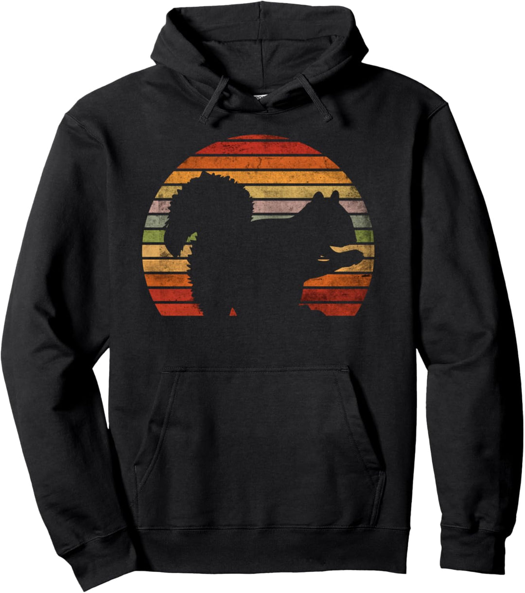 Eichhörnchen mit Nuss Squirrel vintage retro 80er Style Pullover Hoodie