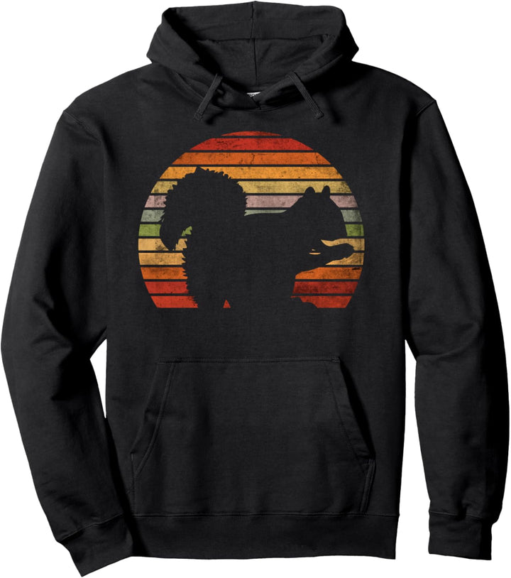 Eichhörnchen mit Nuss Squirrel vintage retro 80er Style Pullover Hoodie