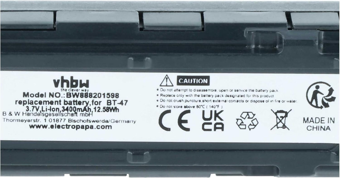 vhbw Akku kompatibel mit Datalogic Gryphon GM4500 | 4500, GBT4500 Barcodescanner POS (3400 mAh, 3,7