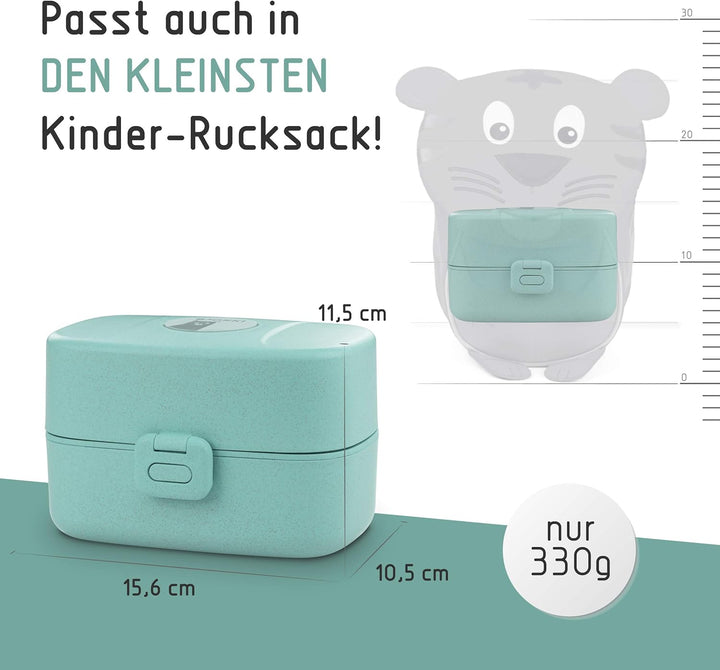 BJORKI® Bento Box für Kinder inkl. Bonus Namensticker - Auslaufsichere Lunchbox mit Fächern - Nachha
