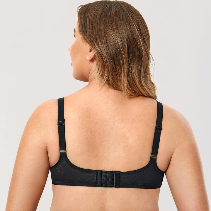 DELIMIRA Damen Spitze Balconette Push Up BH Sexy mit Bügel ohne Einlagen 75G Schwarz, 75G Schwarz