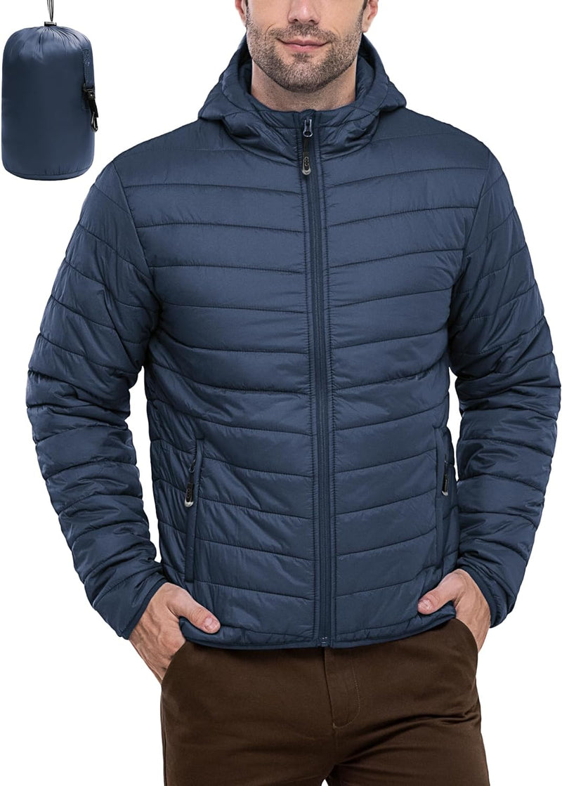 33,000ft Herren Leichte Steppjacke Outdoor Wasserbeständige Übergangsjacke Warme Winterjacke für Män