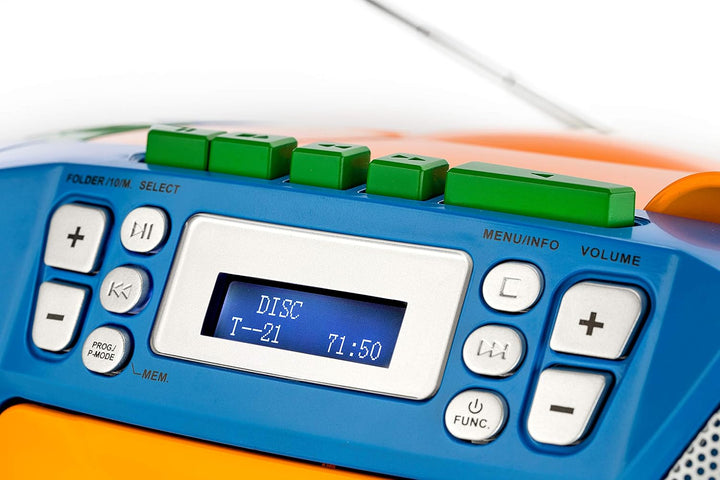 Dual DAB-P 210 Kassettenradio mit CD - DAB(+)/UKW-Radio Bunt, Bunt