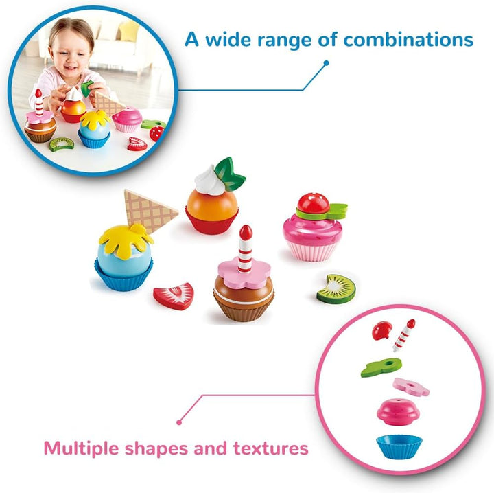 Hape E3157 - Cupcakes, Küchenspielzeug, Bunt