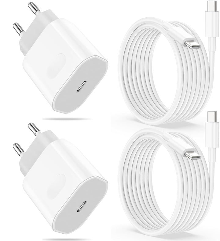 2Pack 40W Schnellladegerät USB C Ladekabel für iPhone 17/17 Pro/17 Pro Max/16/16e/15 Pro Max, iPad A