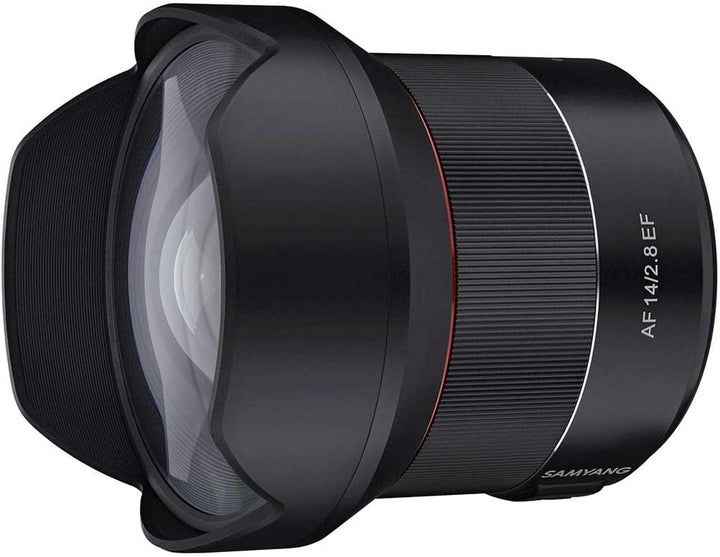 Samyang 8008 AF 14mm F2,8 EF für Canon EF Objektiv I Weitwinkel mit 116,6° Bildwinkel & präzisem Aut