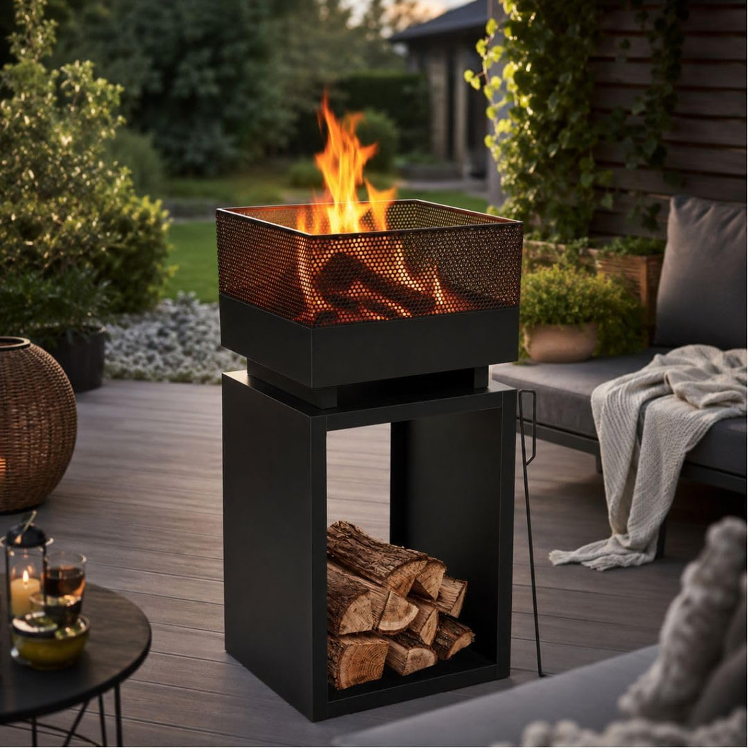BBQ Collection Feuerkorb, Aluminium, Schwarz, One Size