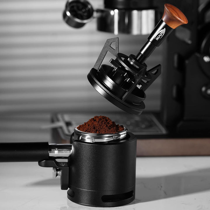IKAPE Espresso Coffee V3 WDT Werkzeug, 54-mm-Rührlöffel, ausgestattet mit 8-Nadel-Rührlöffel, Einste