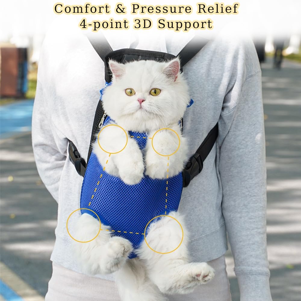 Hunde Rucksack Atmungsaktive für kleine/mittelgrosse Hunde Katzen Kaninchen | Verstellbare Schulterg