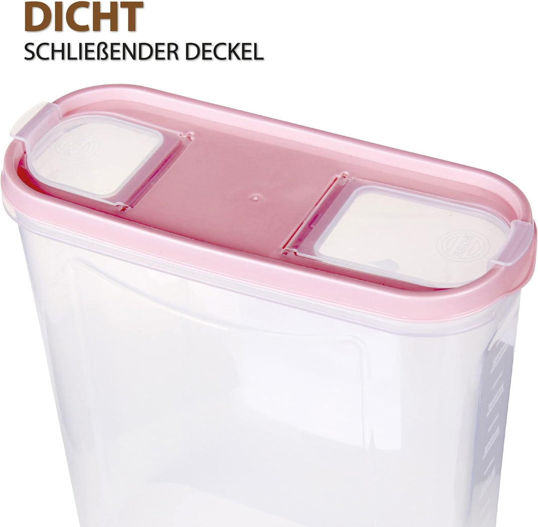Bestlivings Vorratsdosen mit Deckel 4,5 Liter (4er Pack/Altrose), Luftdicht Schüttdose BPA frei, Vor