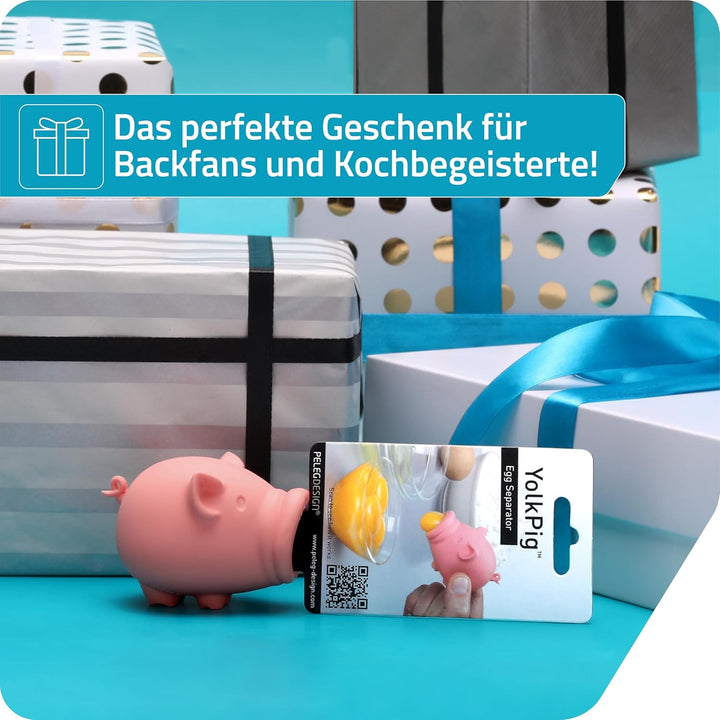 PELEG DESIGN - Eitrenner Schweinchen - Der praktische Eitrenner in Schwein-Look | Praktischer Eigelb