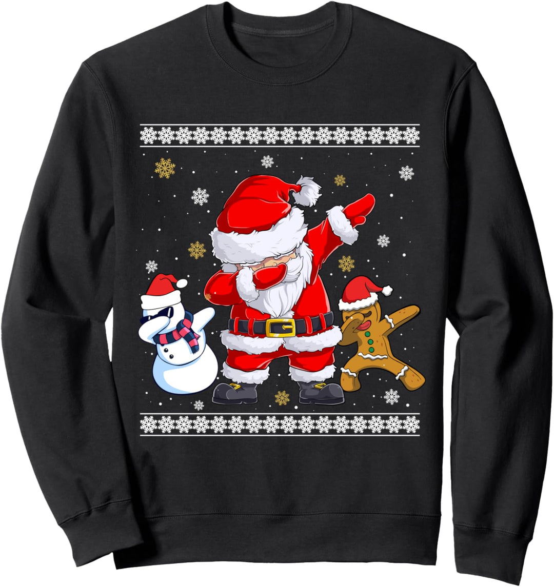 Dabbing Weihnachtsmann Santa Weihnachten Christmas Xmas Sweatshirt