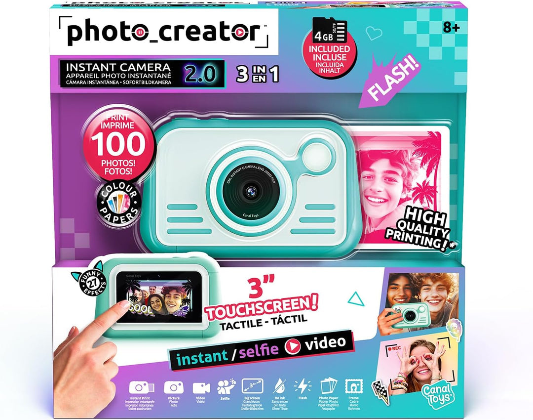 Canal Toys – Photo Creator – Sofortbildkamera in Blau für Kinder ab 8 Jahren – Geschenkidee, um Erin