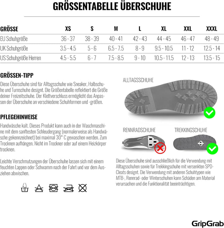 GripGrab DryFoot 2nd Edition Überschuhe Fahrrad Wasserdicht Regenschutz Alltagsschuhe Regen Überzieh