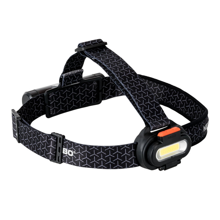 NEBO Einstein 1500 Flex - Kopflampe - Wiederaufladbare Stirnlampe mit 5 Lichtmodi - Wanderausrüstung