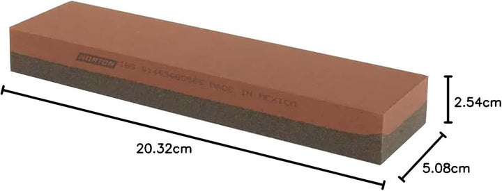 Norton 614636855653 IB8 Ölstein, 2,5 x 5,3 x 20,3 cm, fein und grob, Indien, Rot One Size, One Size