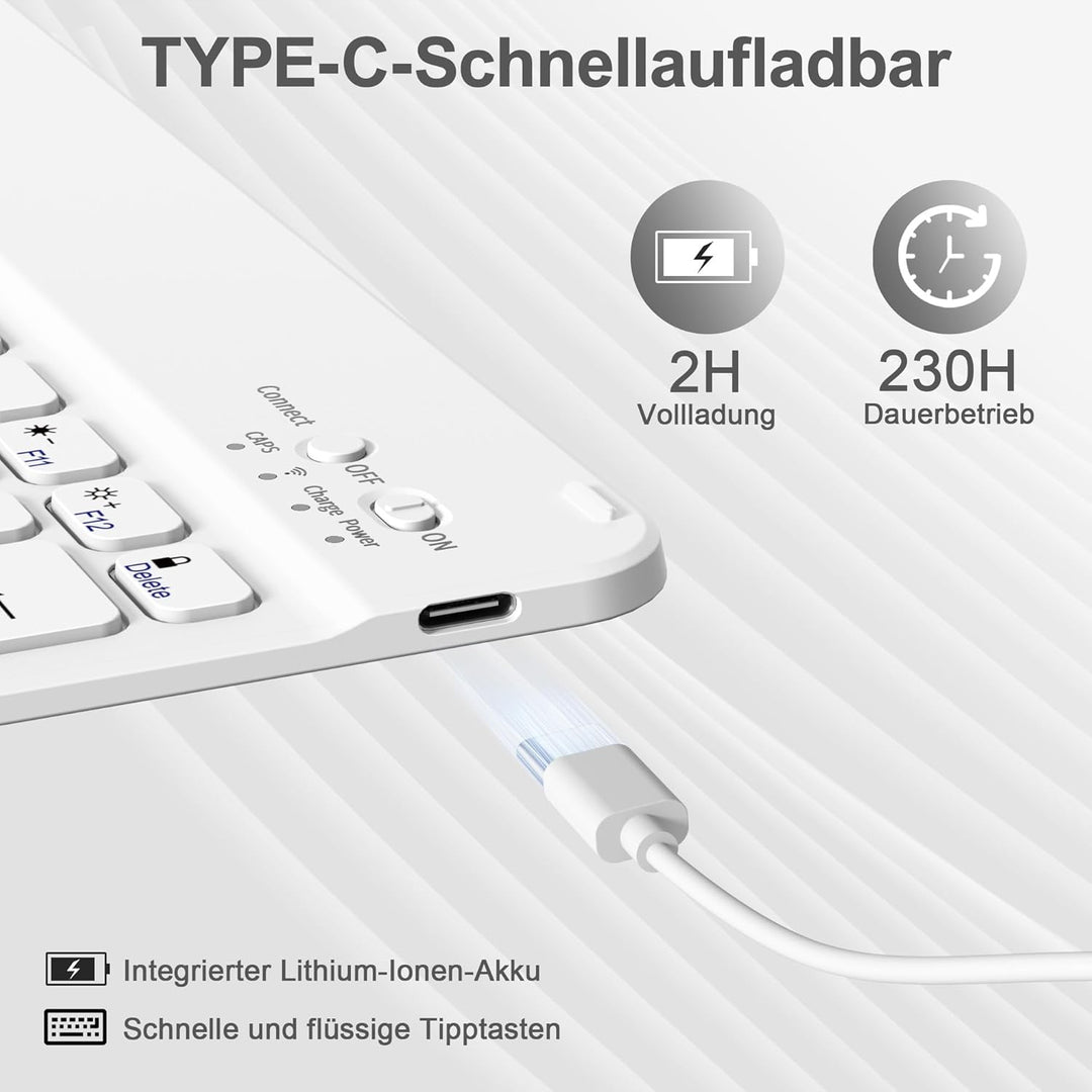 Hülle mit Tastatur für iPad Air 11 Zoll M3 2025 M2 2024/Air 5 Generation 2022 4 Gen 2020 10,9 Zoll,