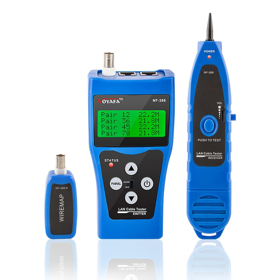 NOYAFA NF-388-B Mehrzweck-Netzwerk-Kabel-Tester Tracker Tracer Test Ethernet NF-308 mit 1 Fernbedien