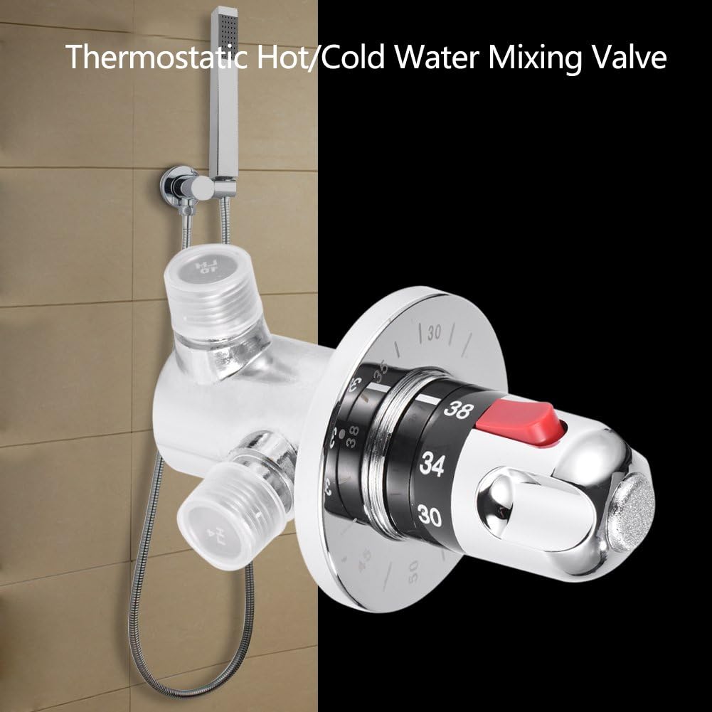 Messing Thermostat Mischwasserventil Mischtemperaturregelventil Mischventil für Warmwasserbereiter