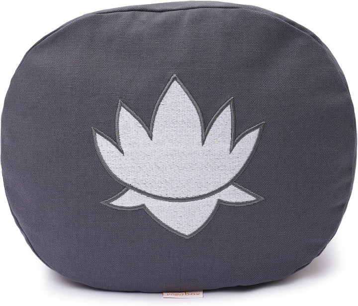 Yogabox Meditationskissen/Yogakissen Lotus oval grau, grau
