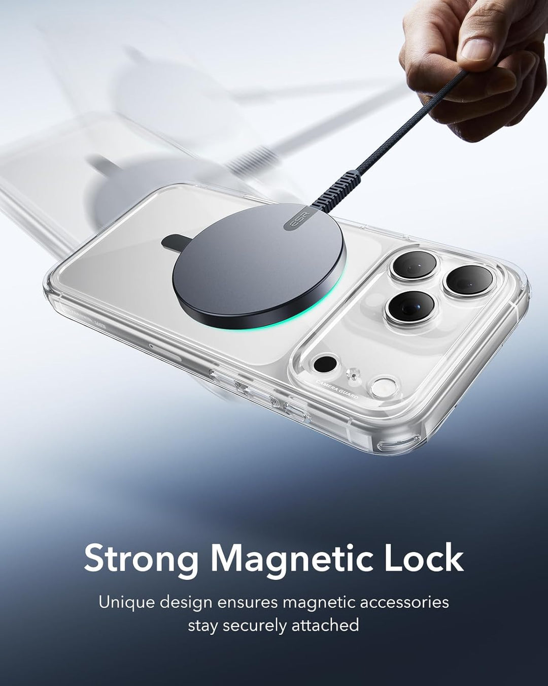 ESR für MagSafe Ring Aufkleber, 4 Stück Magnet Metallring für Handyhülle,Universelles MagSafe Sticke