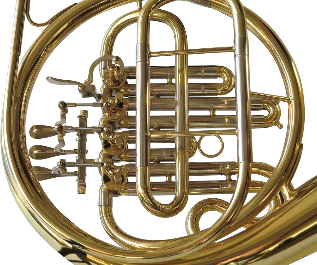SYMPHONIE WESTERWALD Waldhorn/French Horn in Bb, Gold/Silber, inkl. Luxus-Hartschalenkoffer und Wald