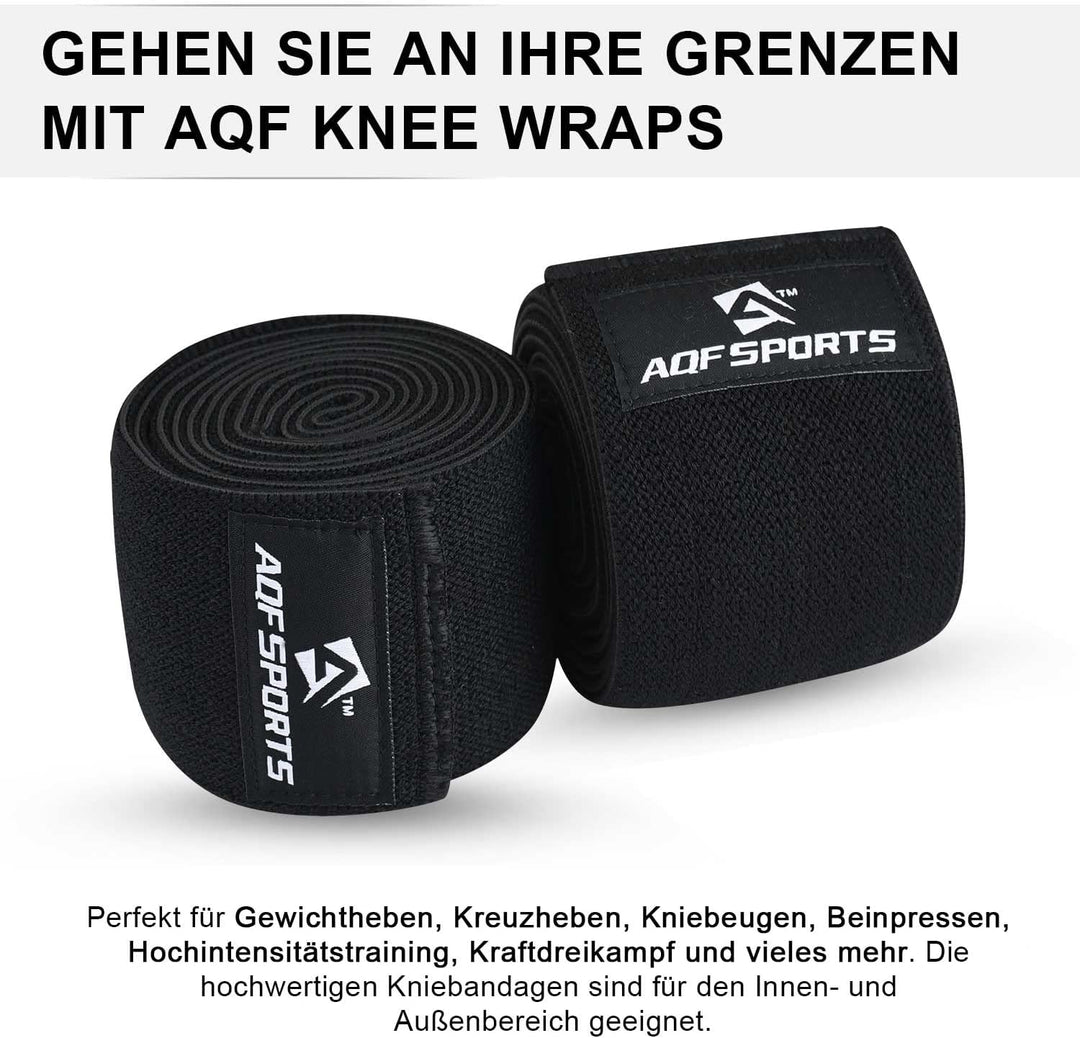 AQF Kniebandage, Kraftraining Kniebandage Männer Damen - IPL USPA Genehmigt Fitness Knieschützer, El