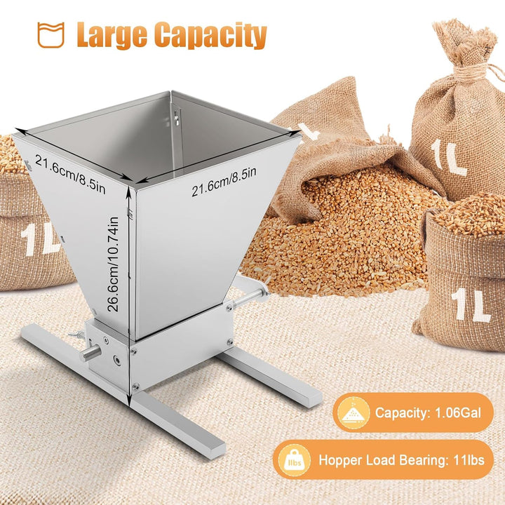 MINRS 4L Manuelle Getreidemühle Malzmühle Schrotmühle Barley Manuelle Verstellbare Getreidemühle Ede