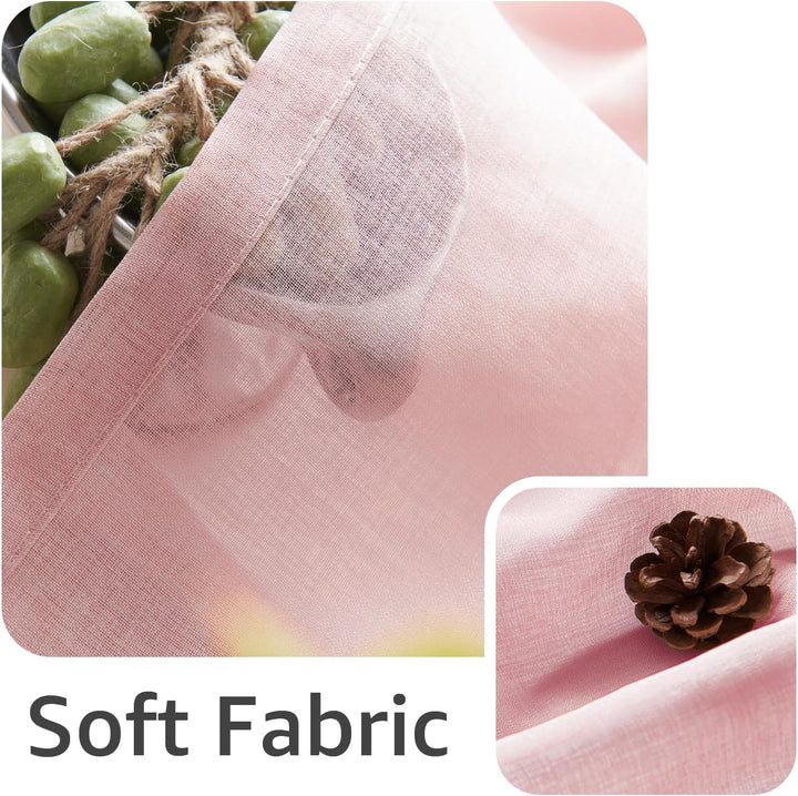 TOPICK Voile Vorhang Mit Ösen Sheer Vorhänge Transparent Gardine Gaze Paarig Ösenschals für Wohnzimm