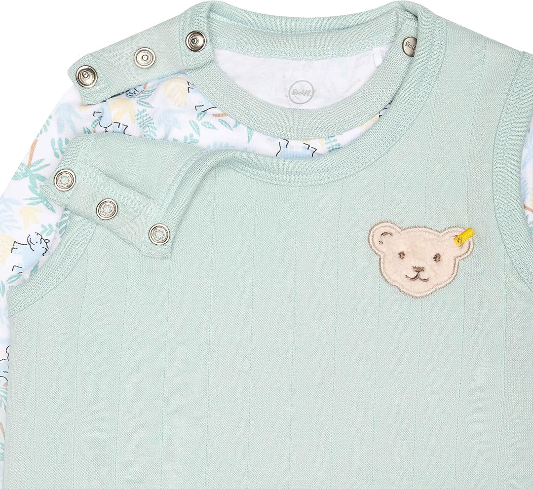 Steiff Baby - Jungen Set Strampler Ohne Fuss + T-shirt Langarm Set Strampler + T-Shirt langarm 62 ET