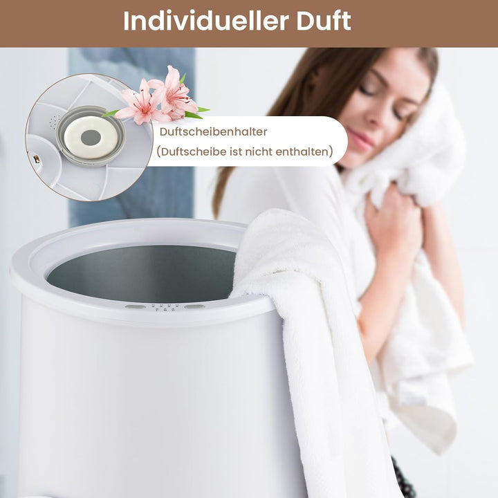 RELAX4LIFE Handtuchwärmer 23L Elektrische Handtuchheizung Stehend Heizkorb mit 4 Timer-Einstellungen