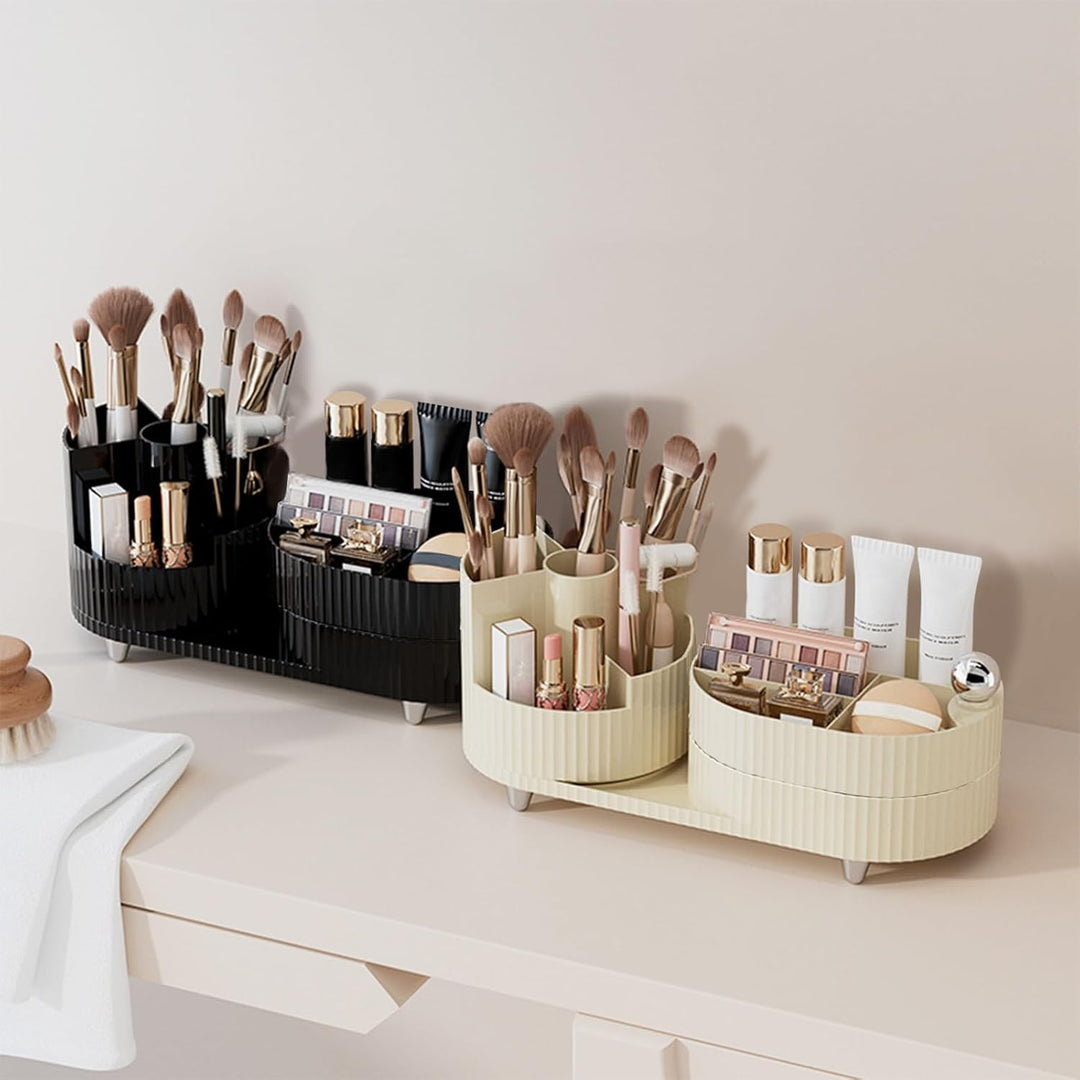 DASITON Make up Kosmetik Organizer,360° Drehbarer Make Up Pinsel Organizer,Grosser Kapazität Kosmeti
