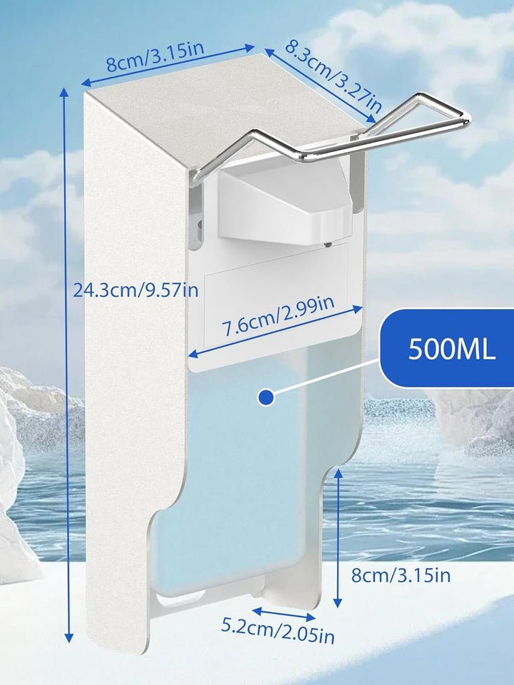 Eurospender 500 Ml Desinfektionsspender Wand Aluminium Seifenspender Wandbefestigung Mit Ellbogendru