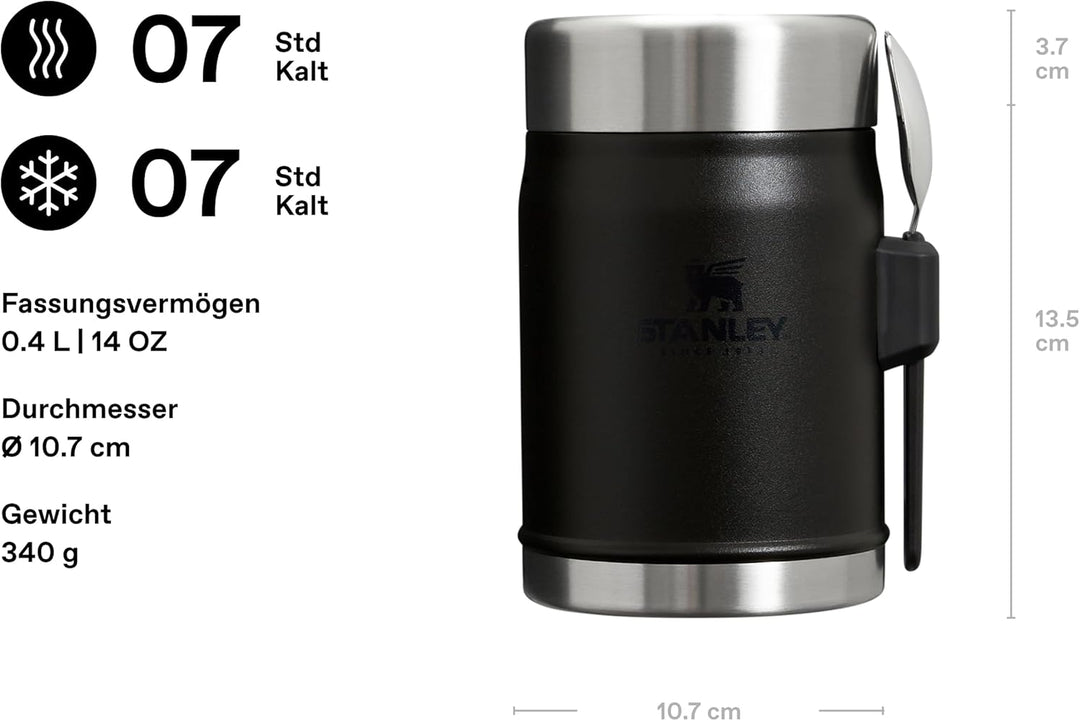 STANLEY Classic Legendary Thermobehälter Für Essen Mit Göffel 400 ml - Hält 7 Stunden Heiss Oder Kal