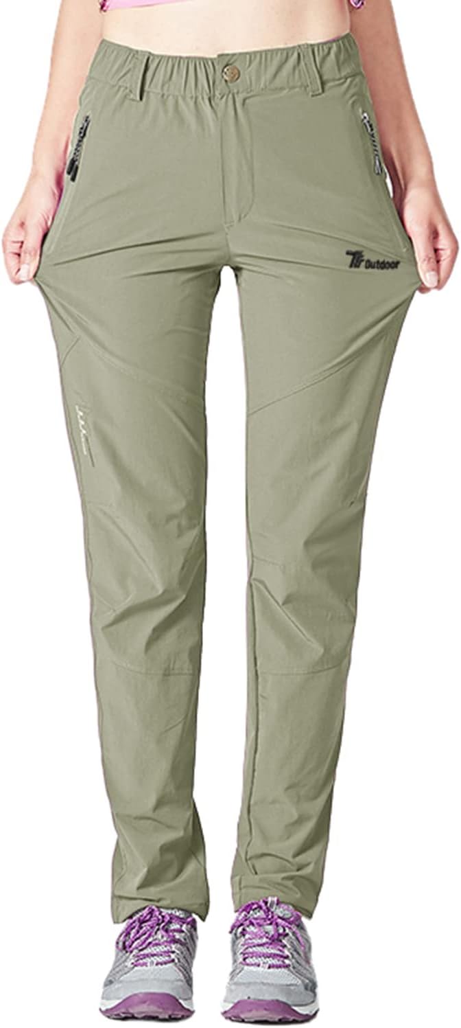 YSENTO Damen Wanderhose Outdoorhose Wasserdicht Schnelltrockend Stretch Trekkinghose Funktionshose m
