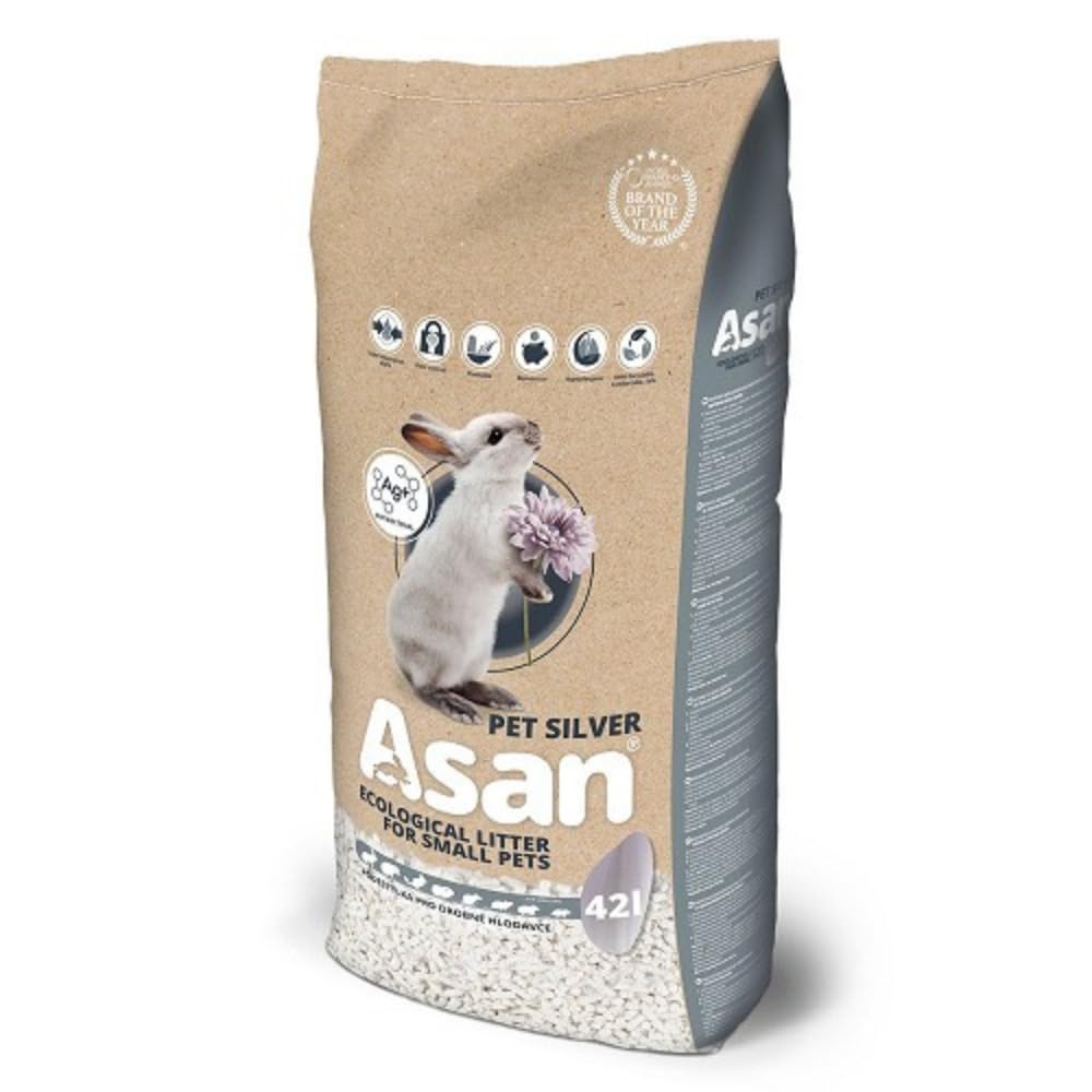 Asan - 3537 - 100% natürliche Über- und Unterstreu für Kaninchen, Hasen und Frettchen, 42L Asan Ag+