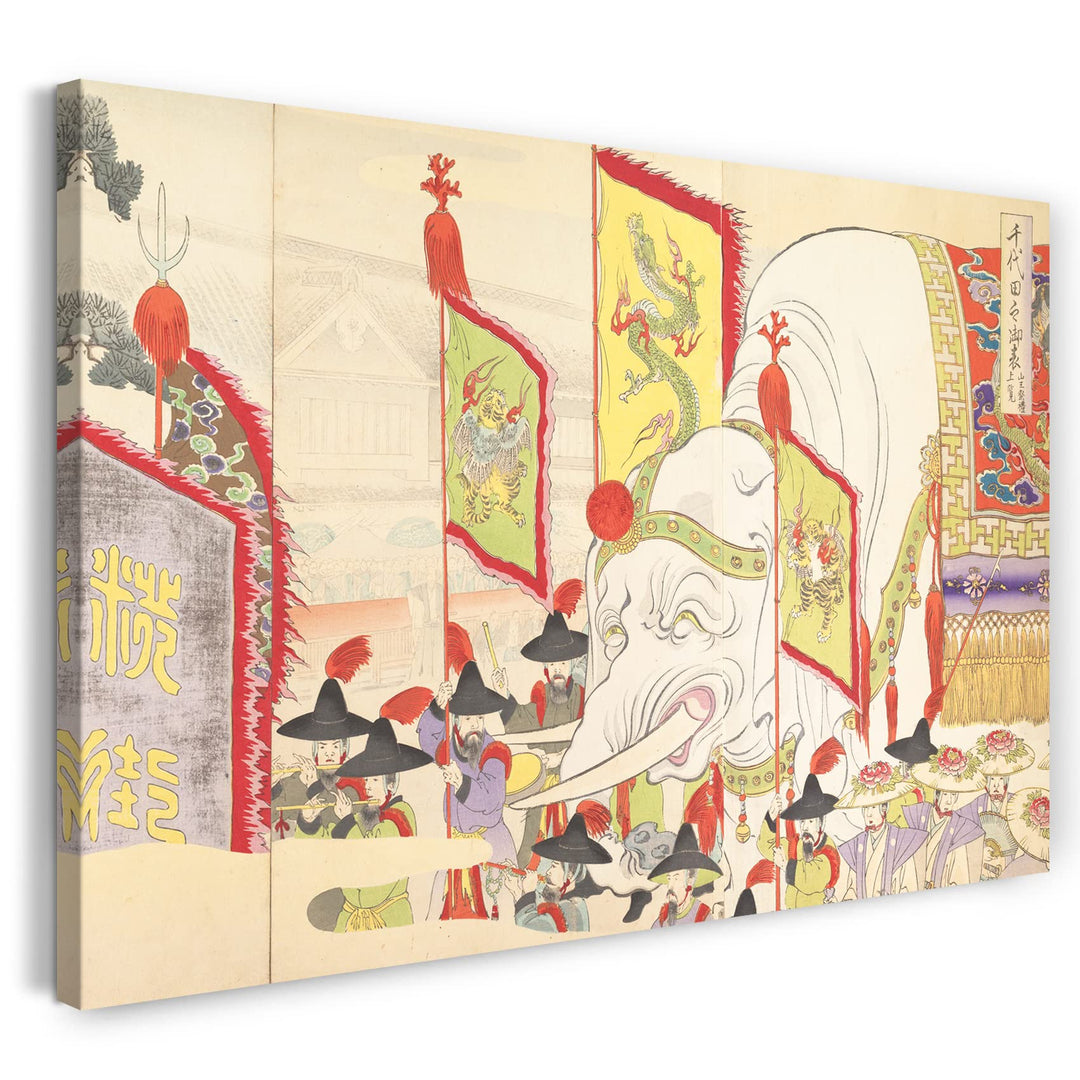 Printed Paintings Leinwand (100x70cm): Yōshū - Chiyoda Castle (Männer-Album) 100x70 cm, 100x70 cm