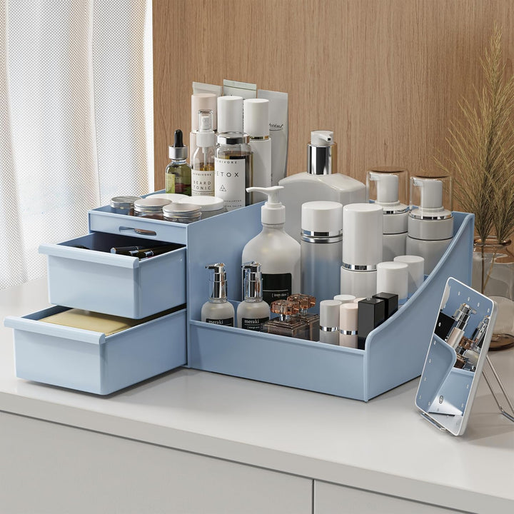 Make Up Kosmetik Organizer mit Schubladen, Makeup Organizer Aufbewahrung Kosmetikbox für Waschtische