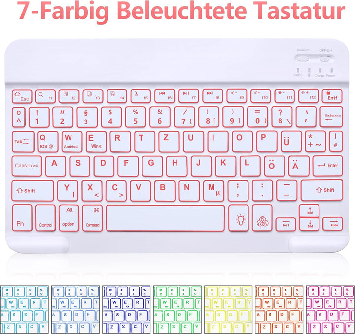 IVEOPPE iPad 6.Generation Hülle mit Tastatur, iPad Hülle mit Tastatur für iPad 6.Generation 2018/iPa