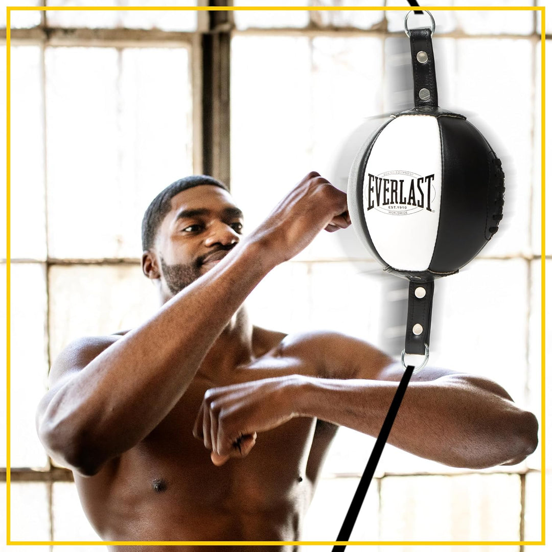Everlast Unisex – Erwachsene 1910 Doule End Speed Bag Punching S Schwarz/Weiss, S Schwarz/Weiss